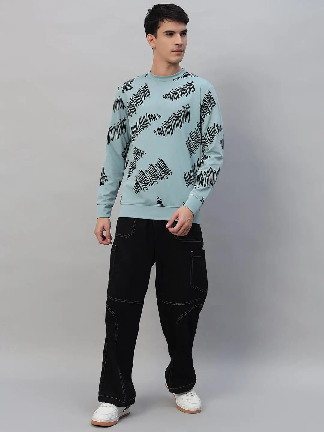 Printed Round Neck Sweatshirt [PW-Y-4336]