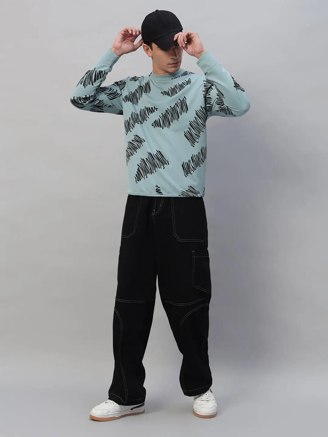 Printed Round Neck Sweatshirt [PW-Y-4336]