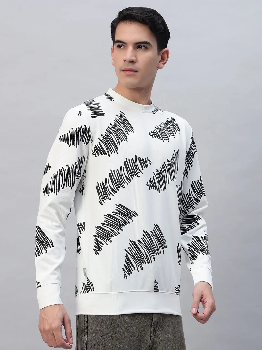 Printed Round Neck Sweatshirt [PW-Y-4336]