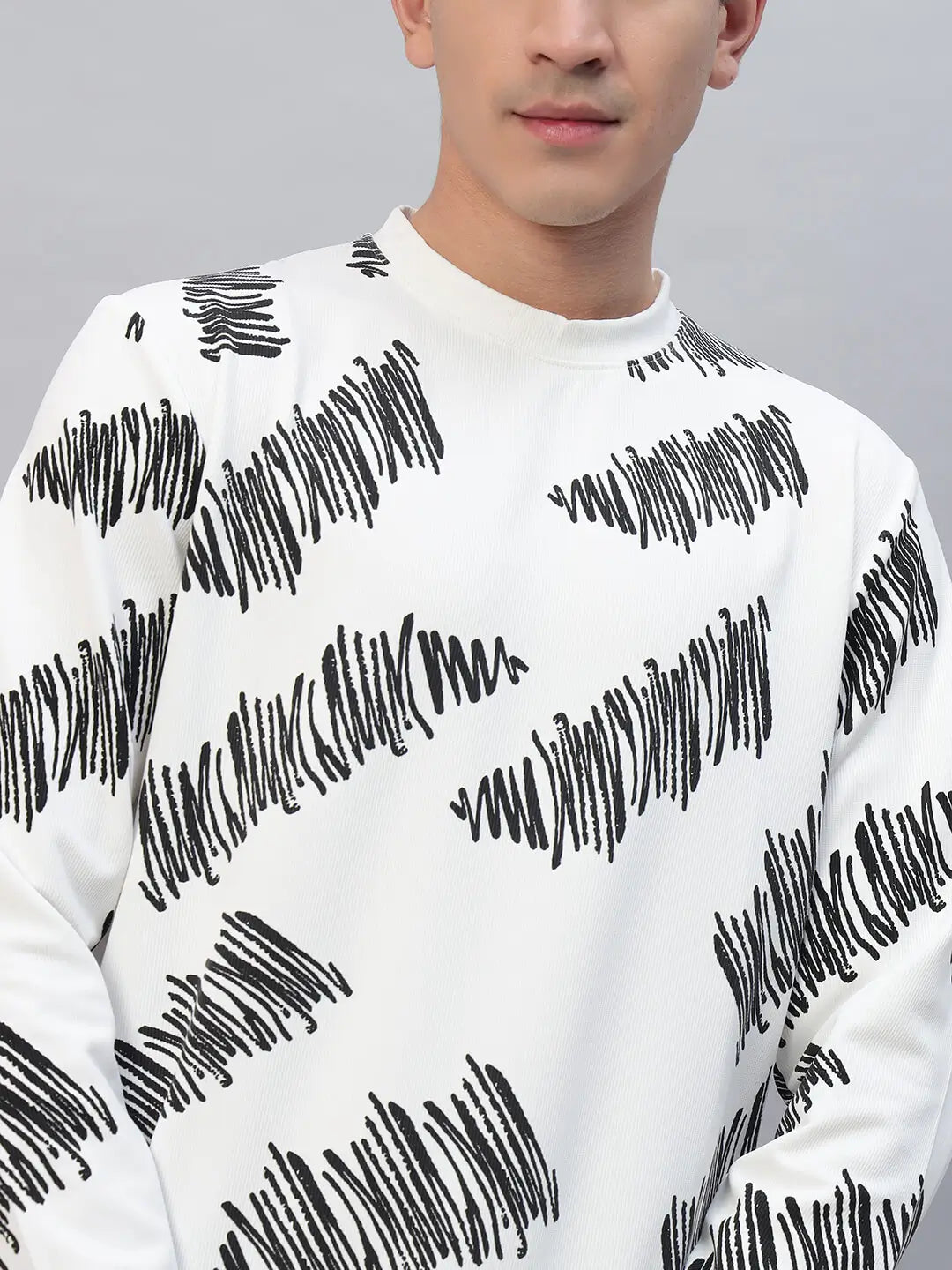Printed Round Neck Sweatshirt [PW-Y-4336]