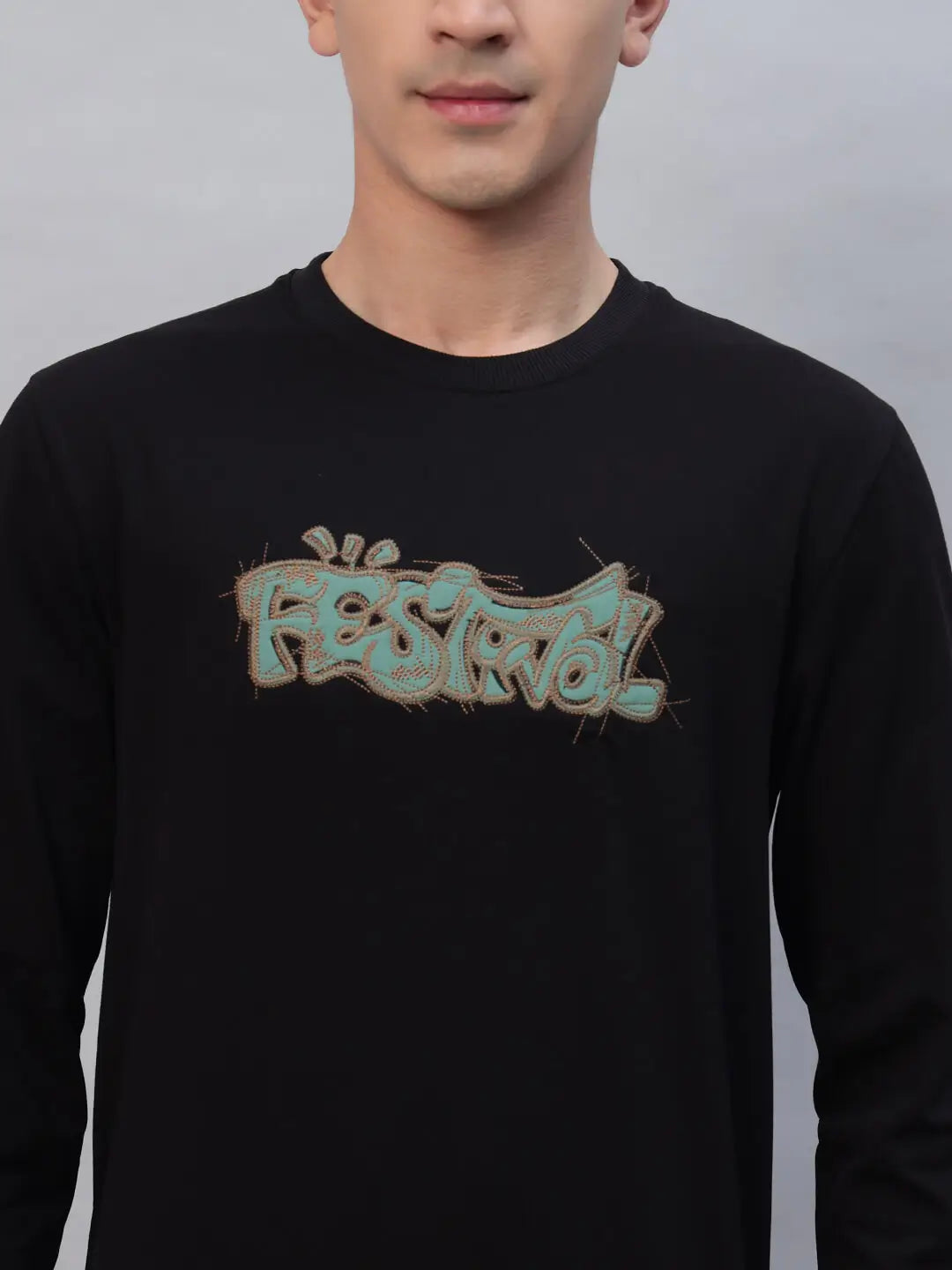 Printed Round Neck Sweatshirt [PW-Z-3297]
