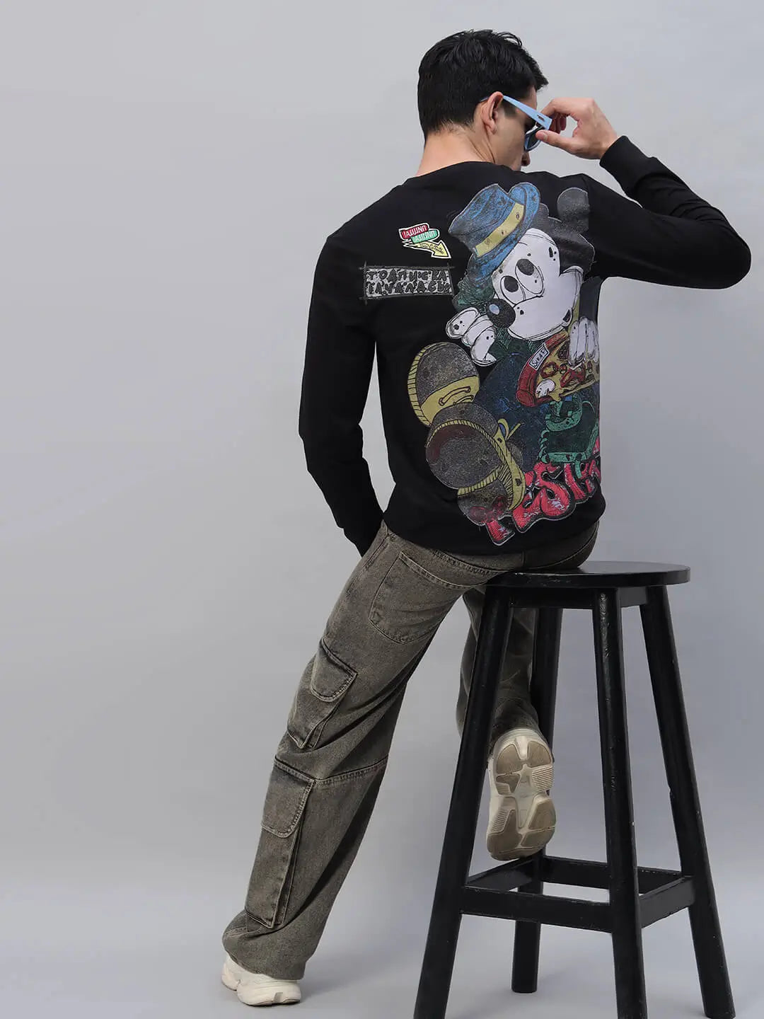 Printed Round Neck Sweatshirt [PW-Z-3297]