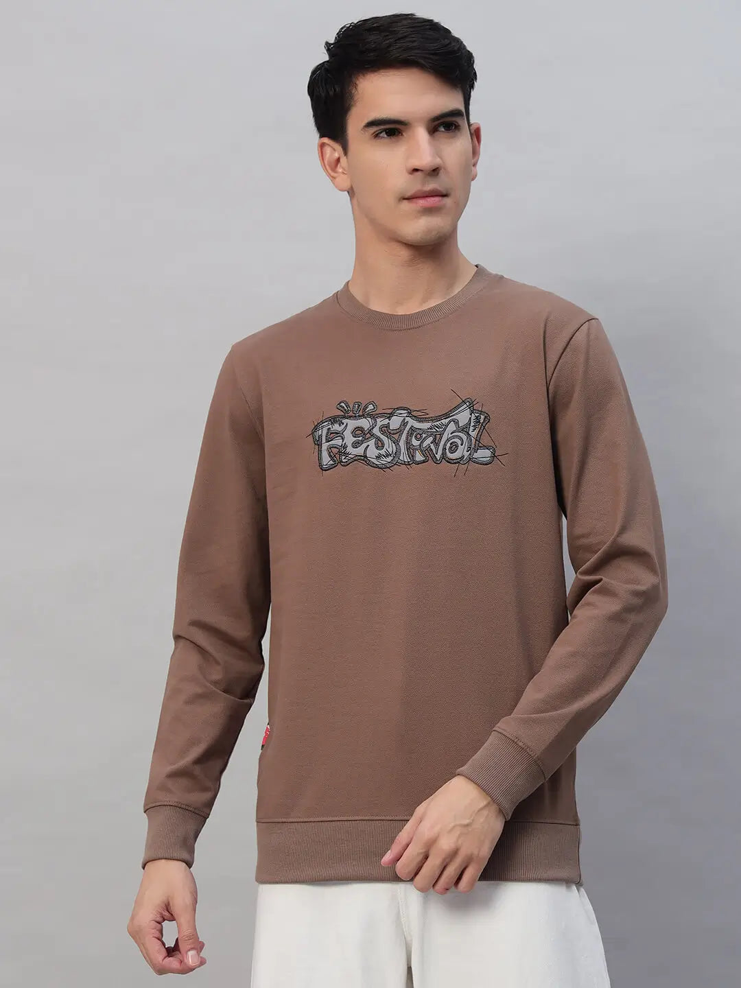 Printed Round Neck Sweatshirt [PW-Z-3297]