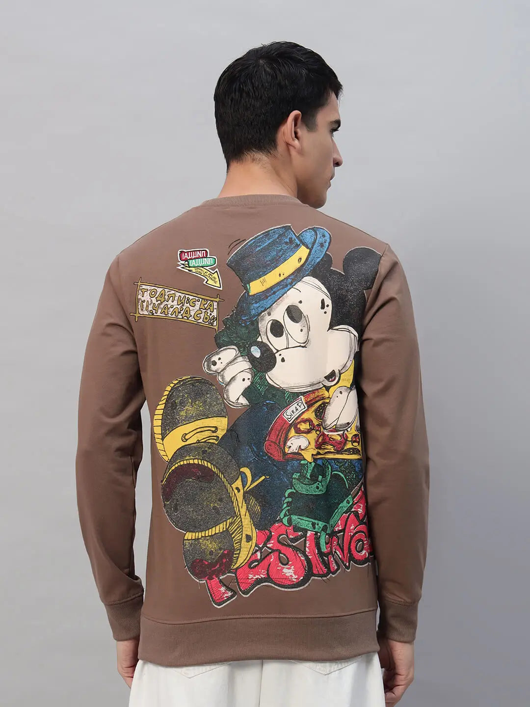 Printed Round Neck Sweatshirt [PW-Z-3297]