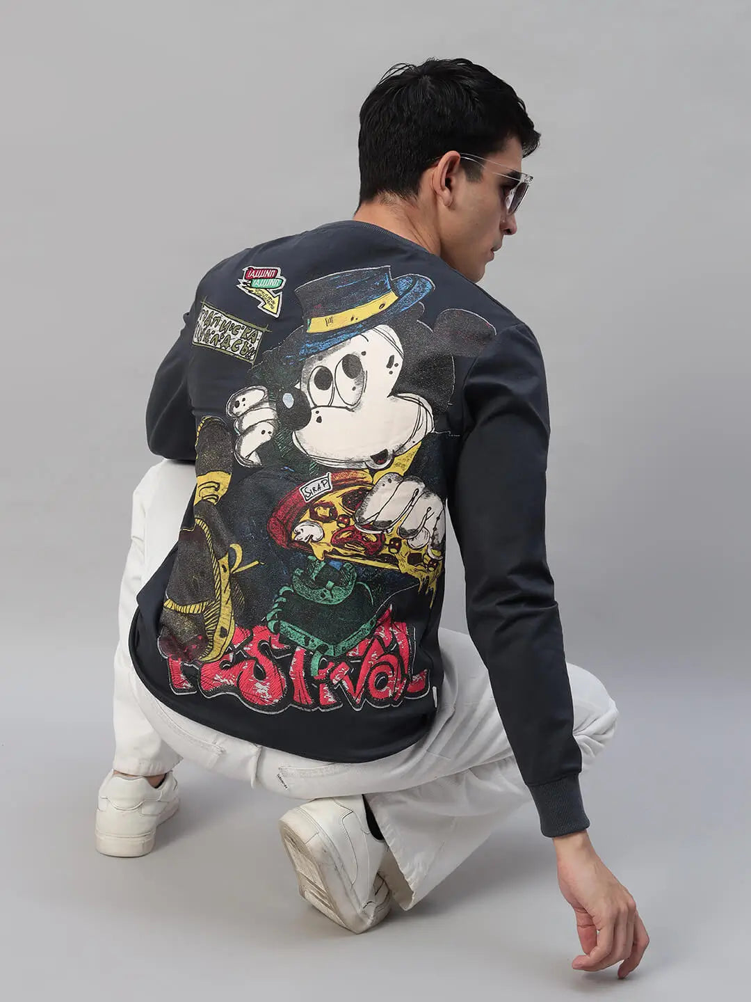 Printed Round Neck Sweatshirt [PW-Z-3297]