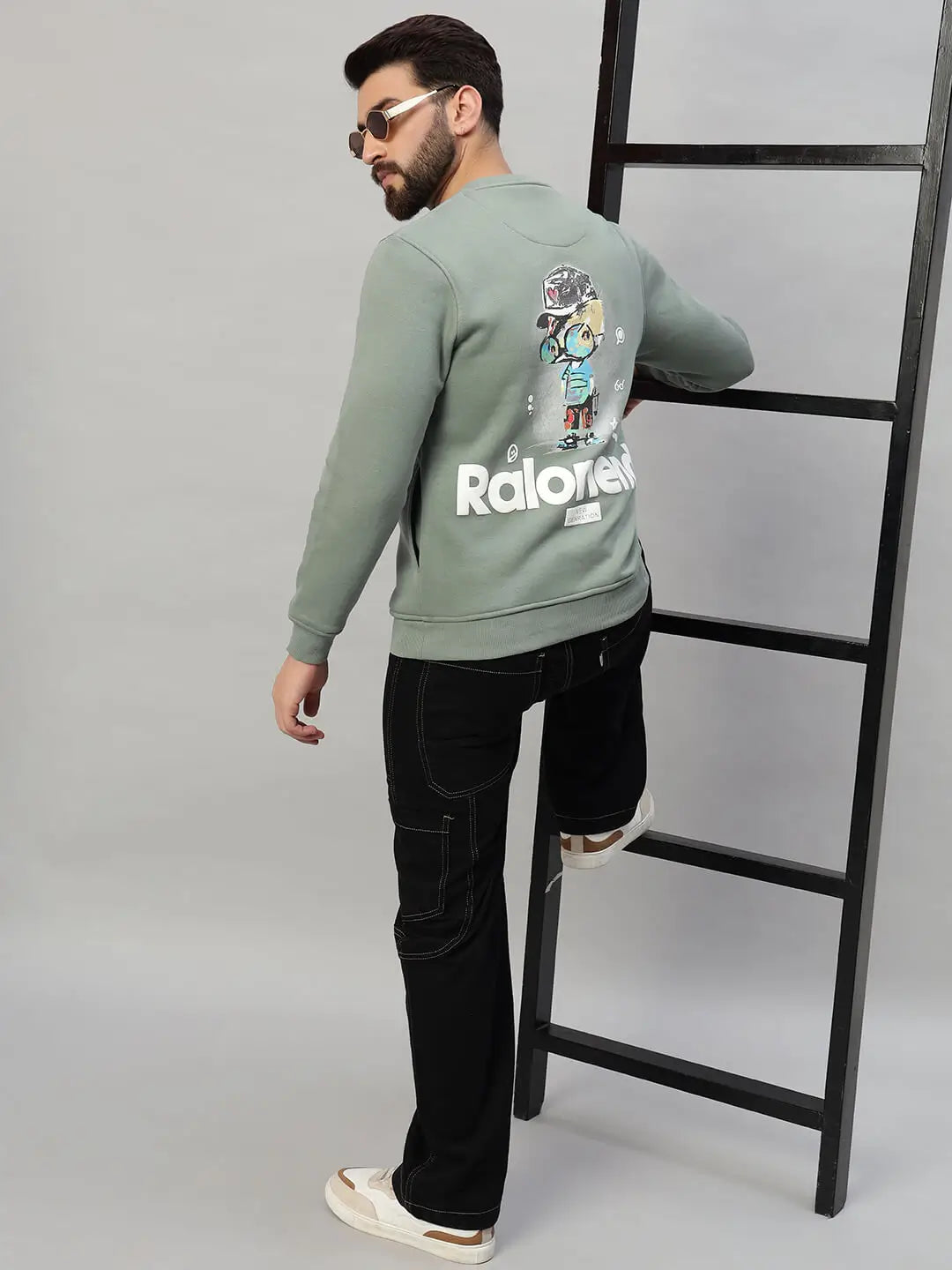 Printed Round Neck Sweatshirt [S-3492]