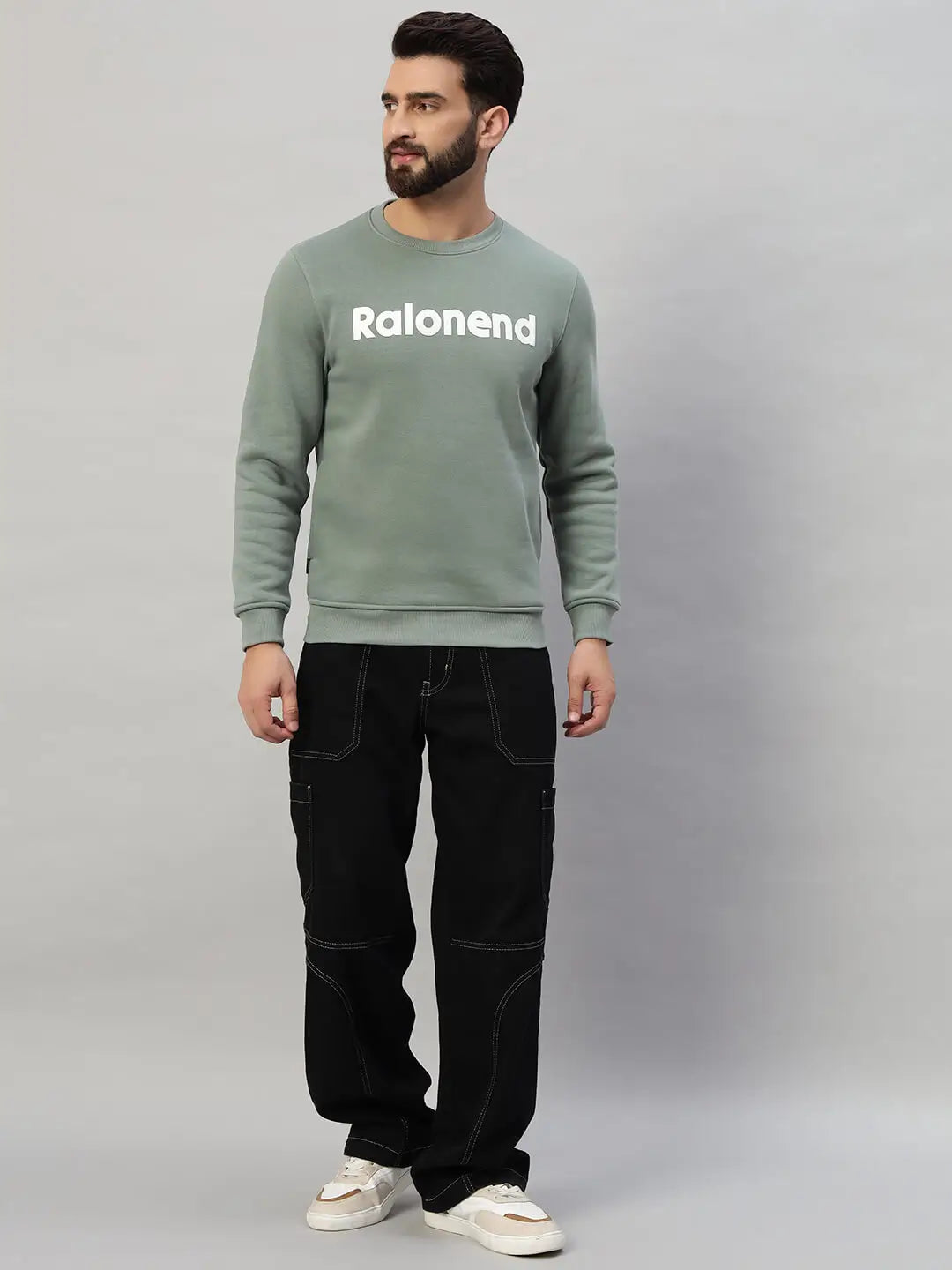 Printed Round Neck Sweatshirt [S-3492]