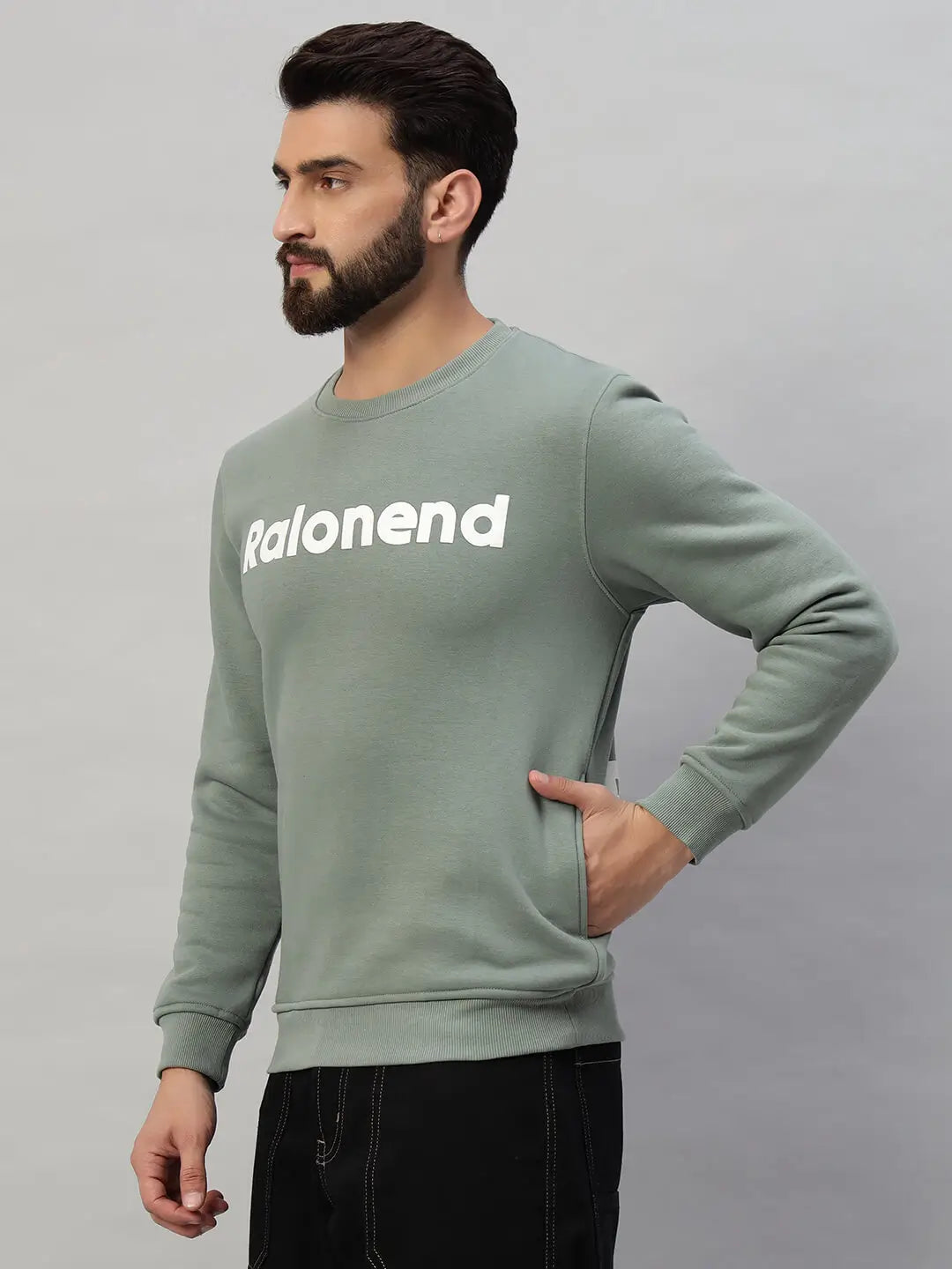 Printed Round Neck Sweatshirt [S-3492]