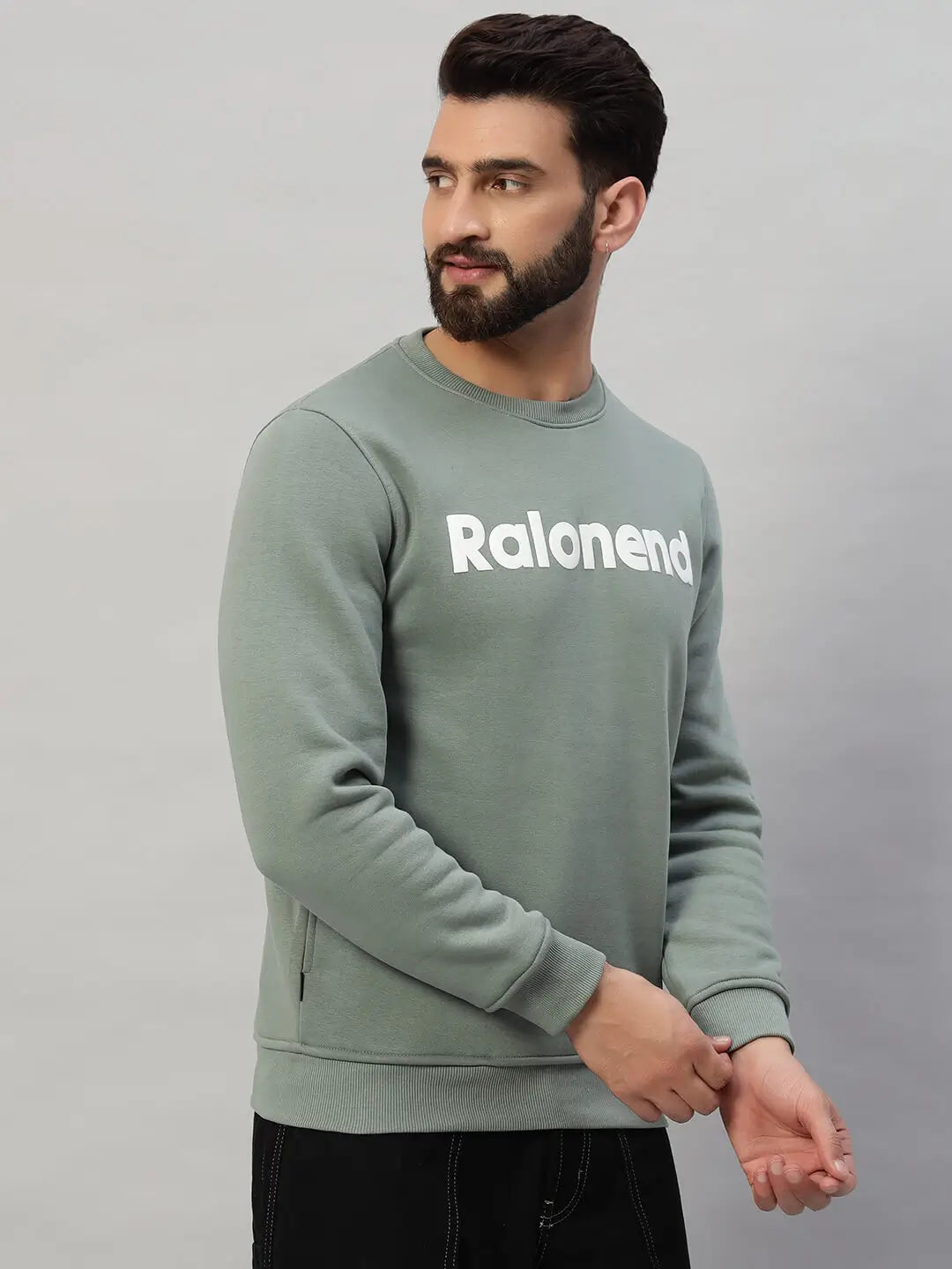 Printed Round Neck Sweatshirt [S-3492]