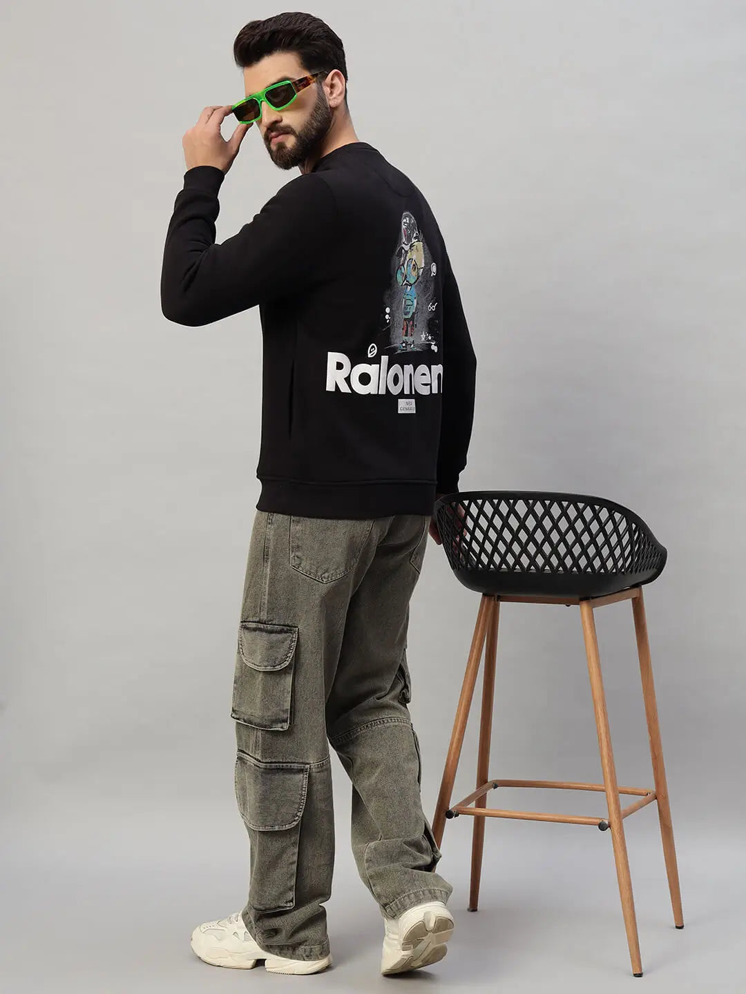 Printed Round Neck Sweatshirt [S-3492]