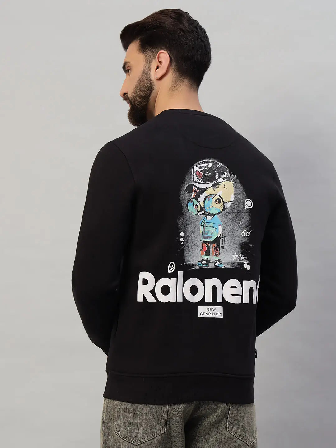 Printed Round Neck Sweatshirt [S-3492]