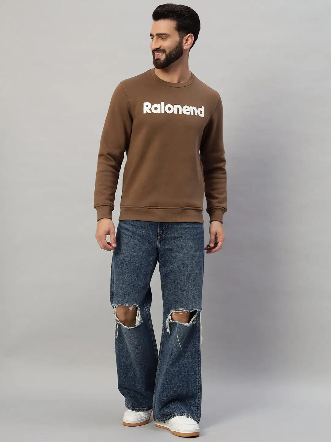 Printed Round Neck Sweatshirt [S-3492]