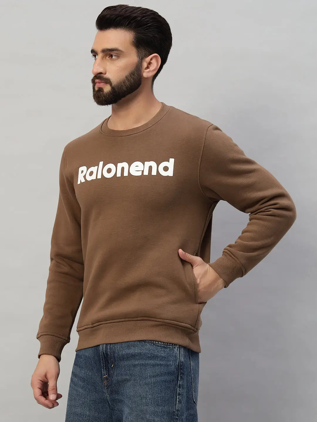 Printed Round Neck Sweatshirt [S-3492]