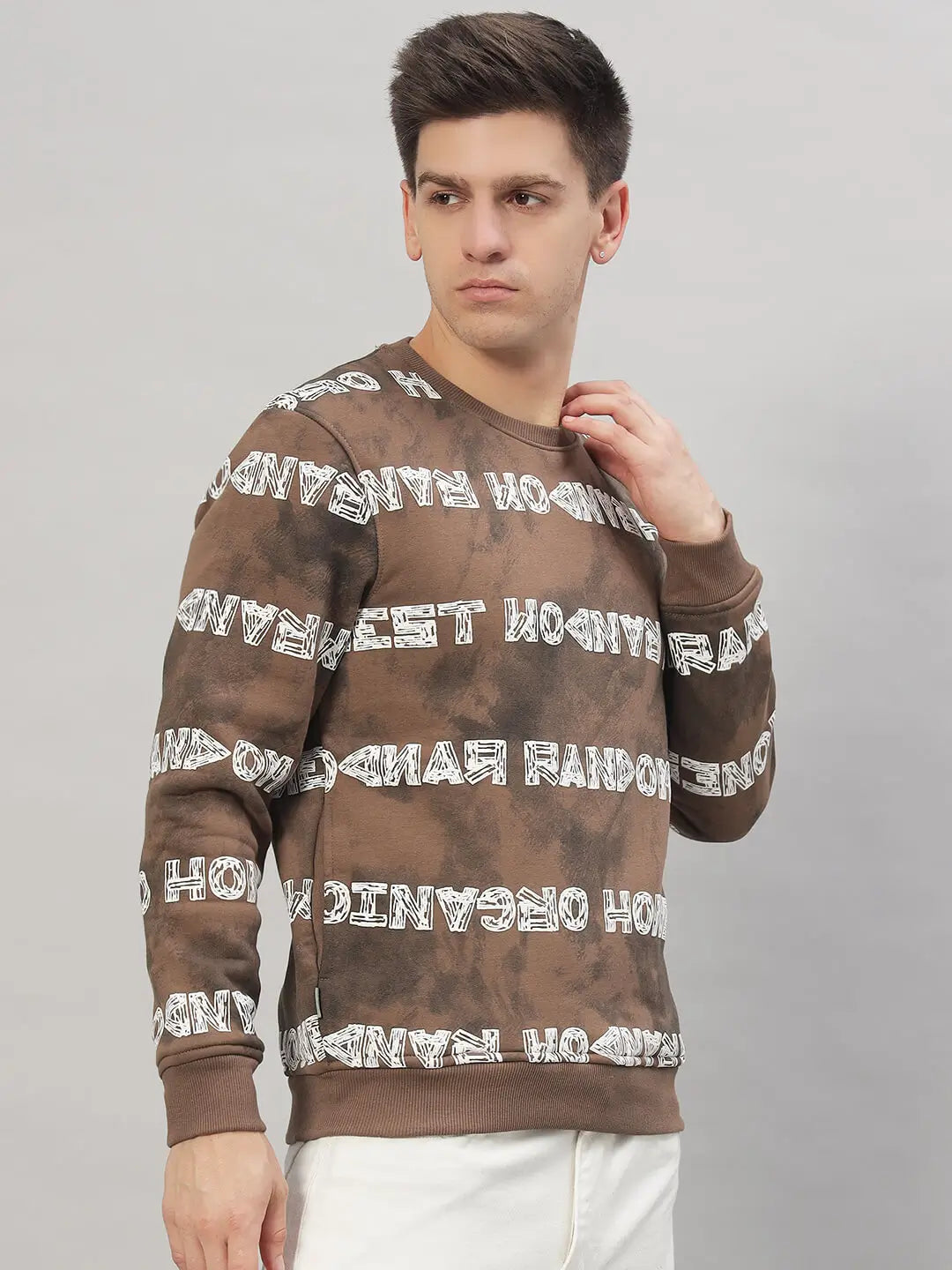 Printed Round Neck Sweatshirt [U-4220]