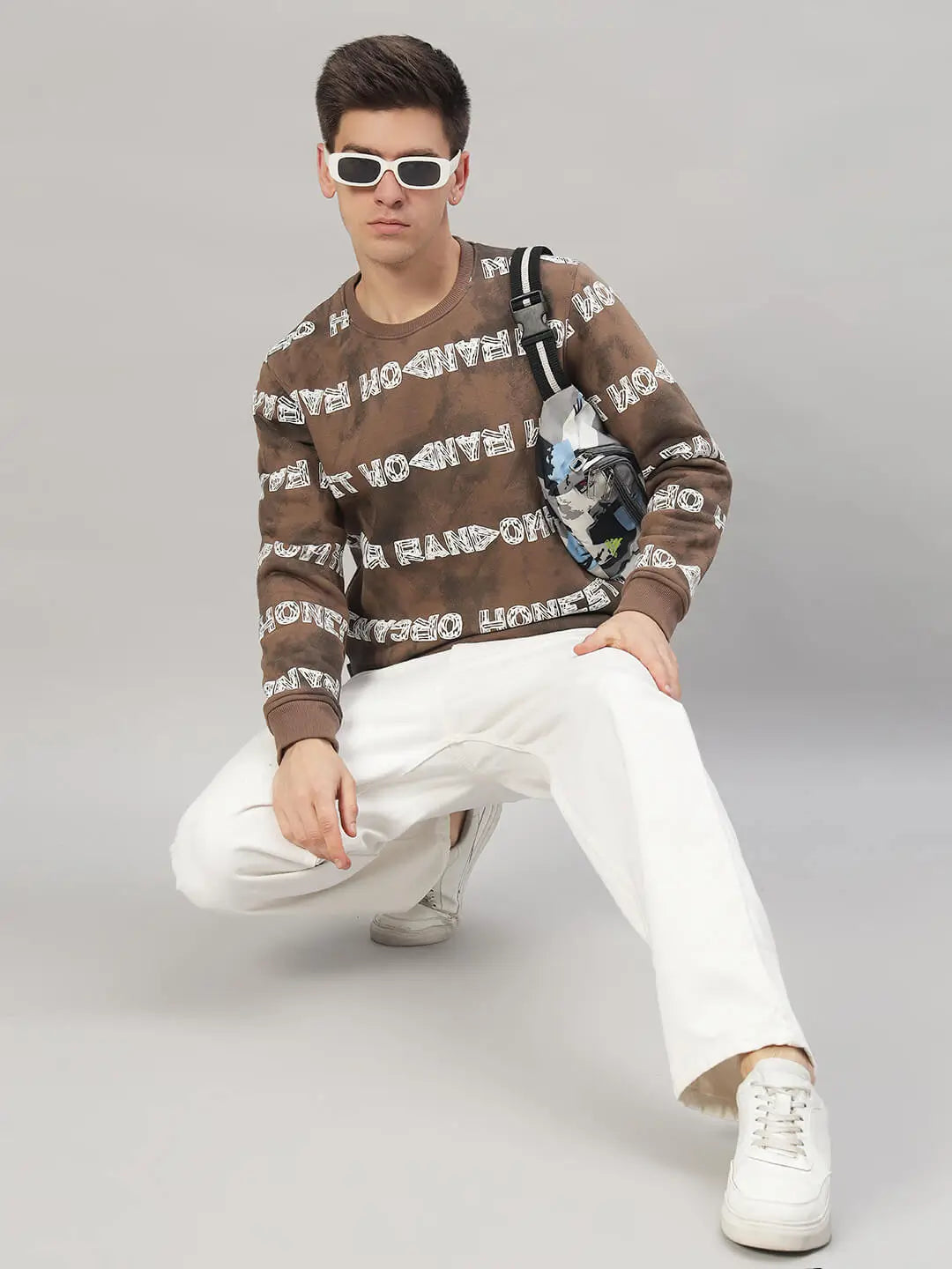 Printed Round Neck Sweatshirt [U-4220]