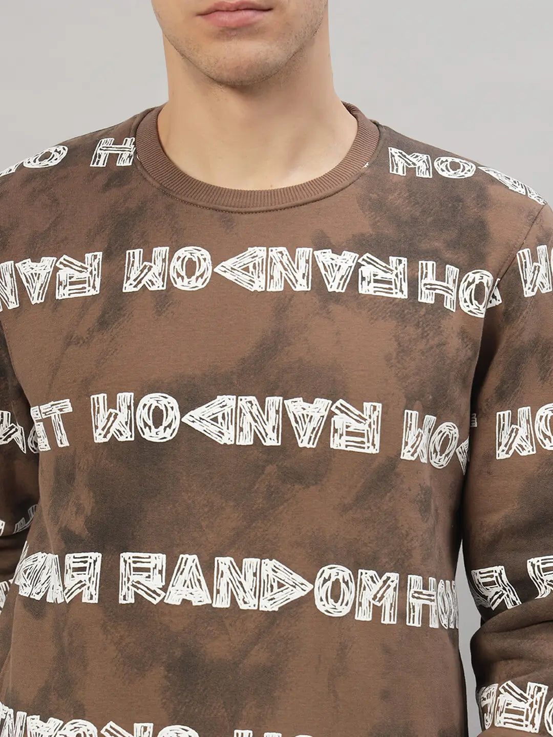 Printed Round Neck Sweatshirt [U-4220]