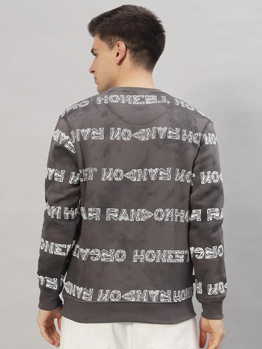 Printed Round Neck Sweatshirt [U-4220]