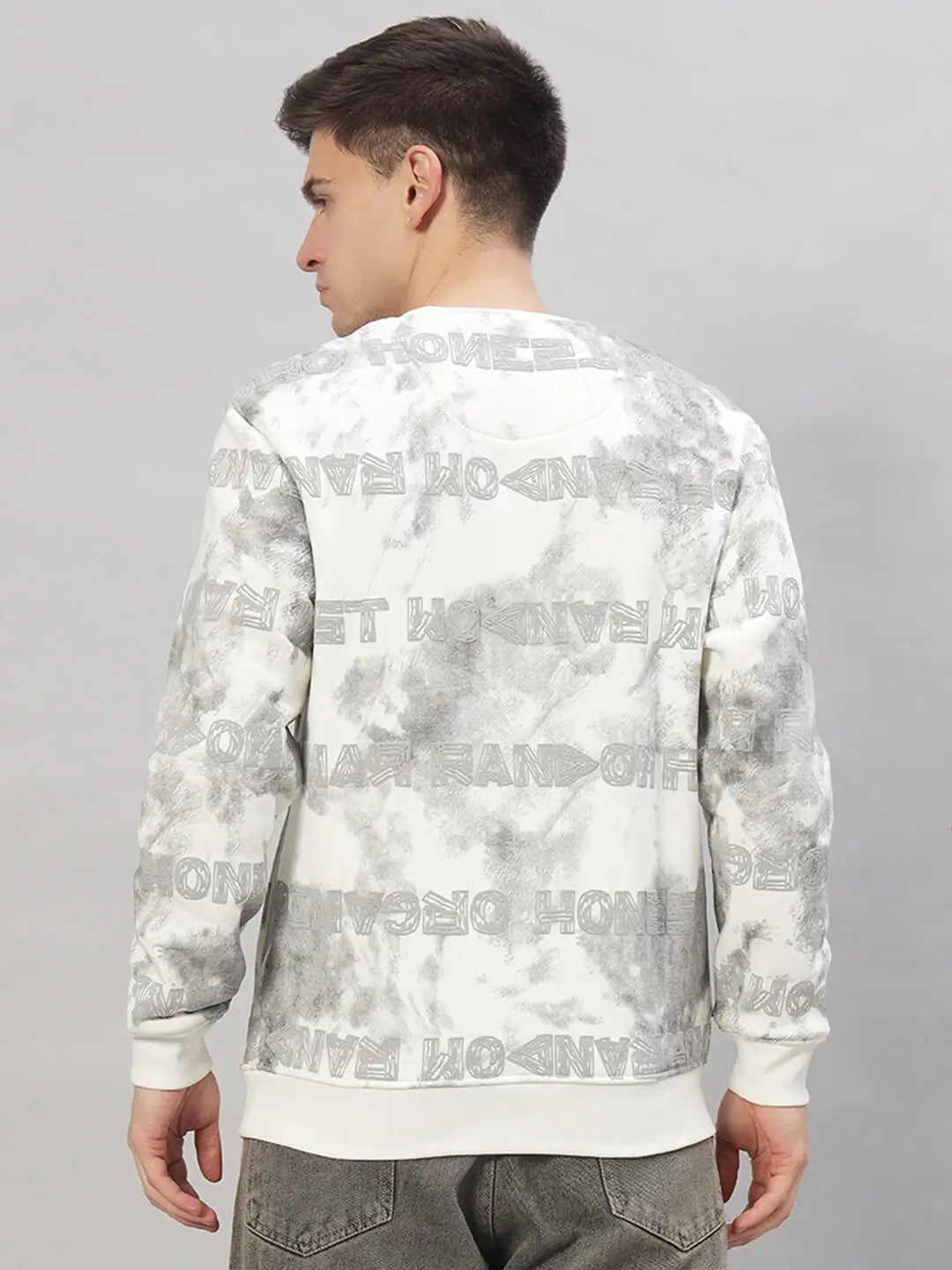 Printed Round Neck Sweatshirt [U-4220]