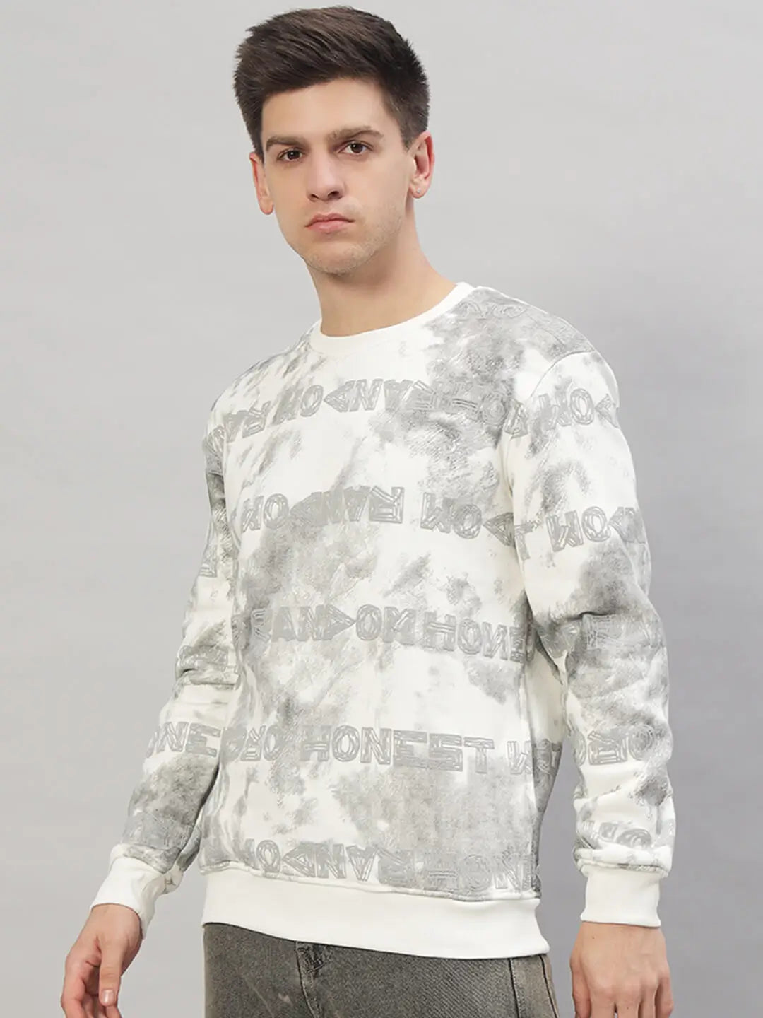 Printed Round Neck Sweatshirt [U-4220]