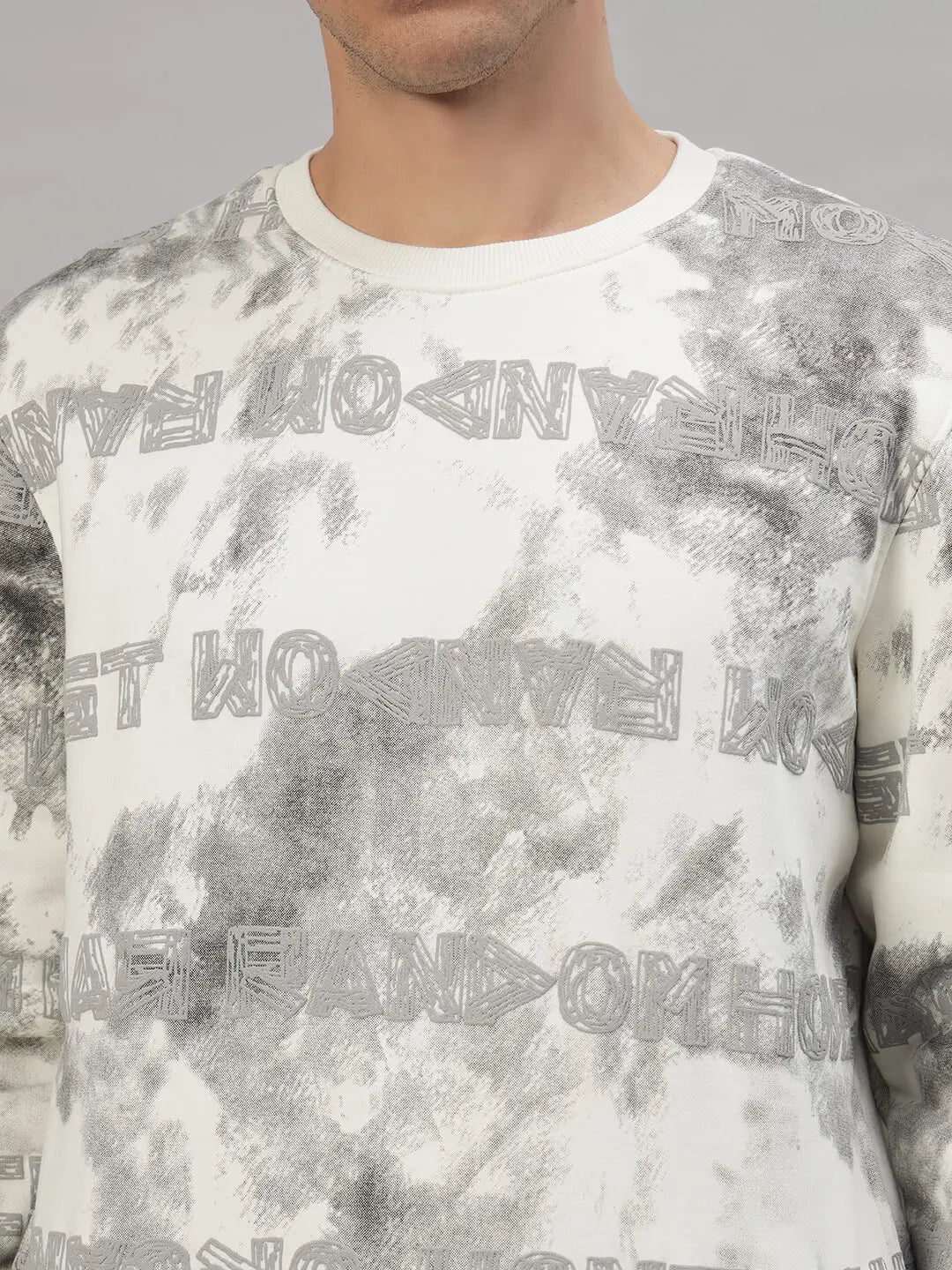 Printed Round Neck Sweatshirt [U-4220]
