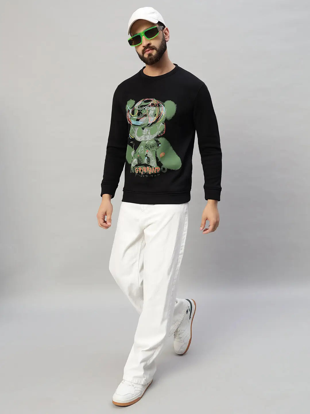 Printed Round Neck Sweatshirt [W-4048]