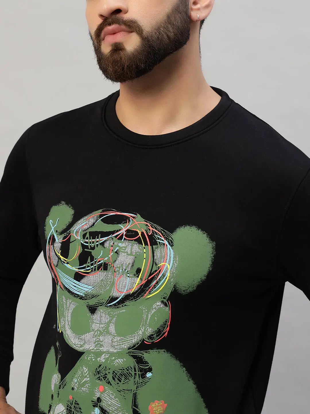 Printed Round Neck Sweatshirt [W-4048]